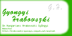 gyongyi hrabovszki business card
